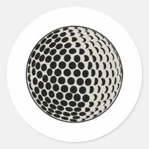 golf ball classic round sticker