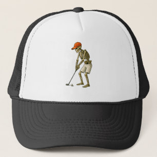 Golf Ball Costume - Pumpkin Skull Golf Playe Hat