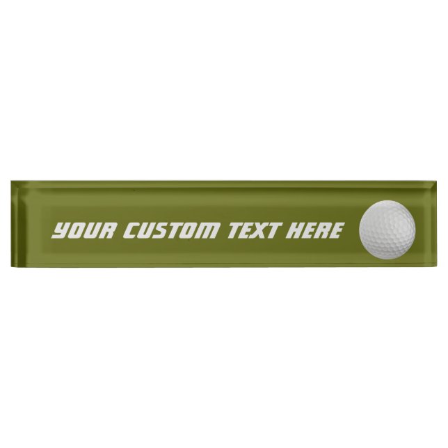 Golf Ball custom desk nameplate (Front)