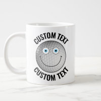 Golf Ball Custom Happy Face & Personalised Text