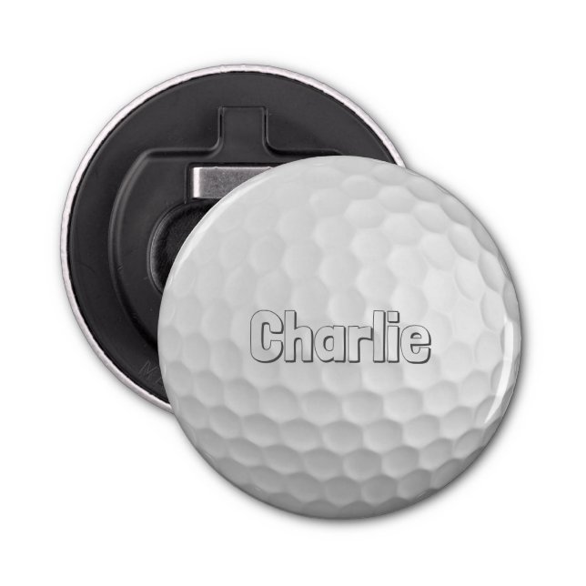 Golf Ball custom name Bottle Opener (Front)