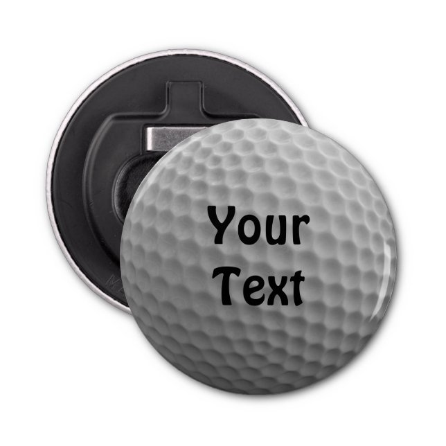 Golf Ball Customise Personalise Change Font Colour Bottle Opener (Front)