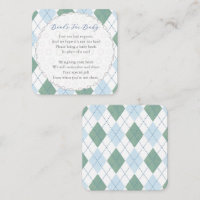Golf Ball Diamond Print Diaper Raffle Baby Shower