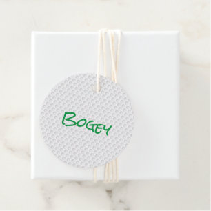 Golf Ball Dimples BOGEY Golfing Funny Gift Wrap Favour Tags