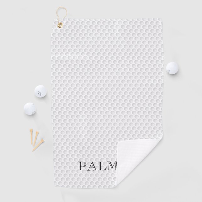 Golf Ball Dimples NAME Classic Modern Sports  Towel (InSitu)