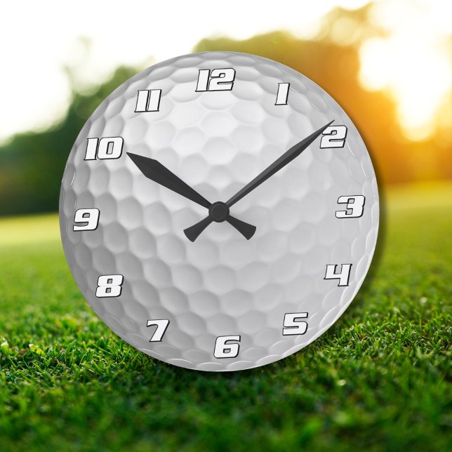 Golf Ball Dimples Pattern Texture Round Clock (Creator Uploaded)