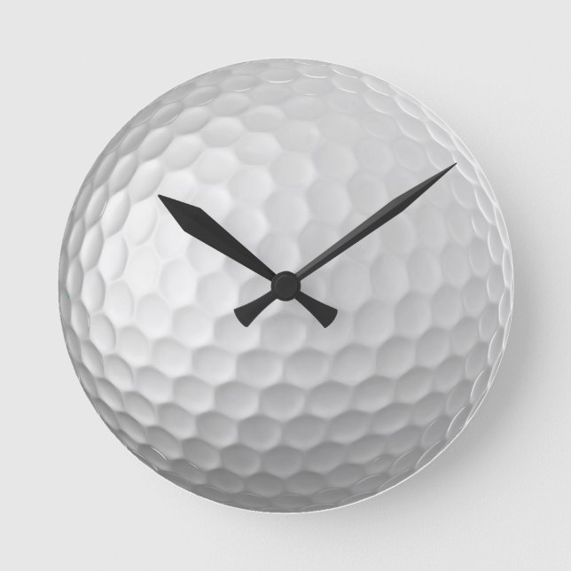 Golf Ball Dimples Pattern Texture Round Clock (Front)