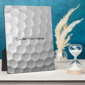 Golf Ball Dimples pattern with Personalized Text Plaque