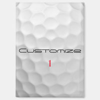 Golf Ball Dimples Personalised Text and Number