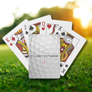 Golf Ball Dimples Personalized Text and Number Playing Cards