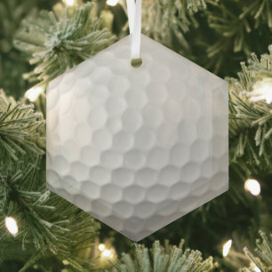 Golf Ball Dimples Texture Pattern Glass Tree Decoration