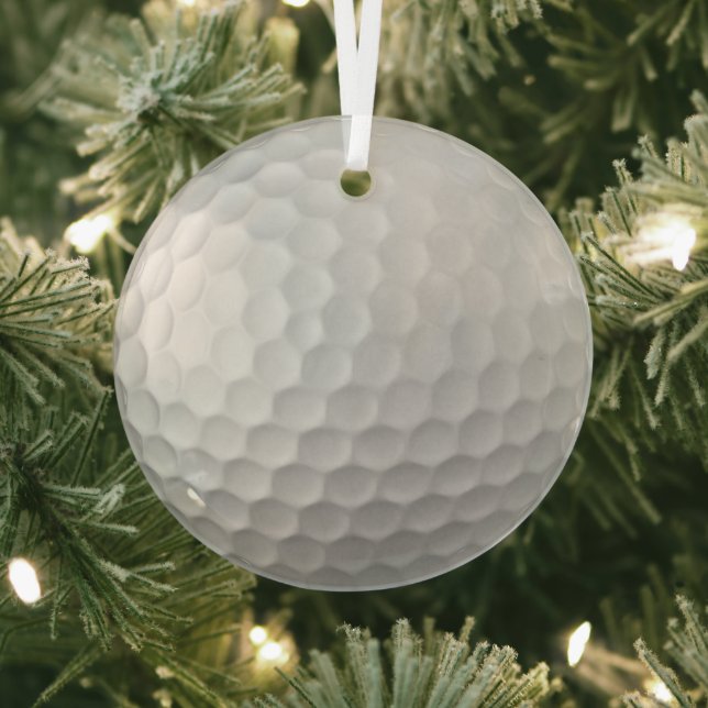 Golf Ball Dimples Texture Pattern Glass Tree Decoration (Insitu)