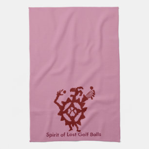 Golf Ball Eater Petroglyph Tea Towel