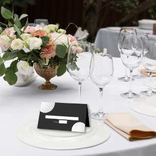 Golf Ball Elegant Formal Wedding  Place Card