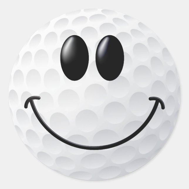 Golf Ball Face Classic Round Sticker (Front)
