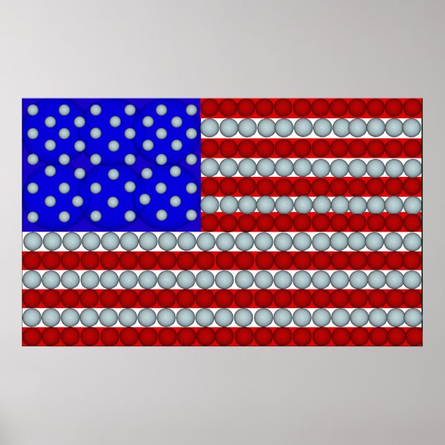 Golf Ball Flag Poster (Front)