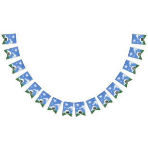 Golf Ball for 40th birthday Bunting Flags