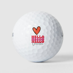 Golf ball for Golfer on Valentine's Day with LOVE