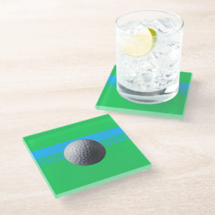 Golf Ball glass coaster