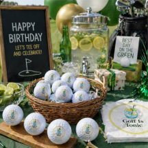 Golf Ball | Golf Is Tonic Lemon Mint Glass Design