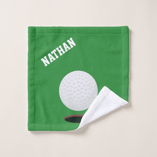 Golf Ball Green Golf Wash Cloth (Wash Cloth)