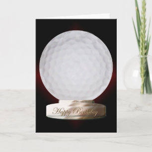 Golf Ball Happy Birthday Card