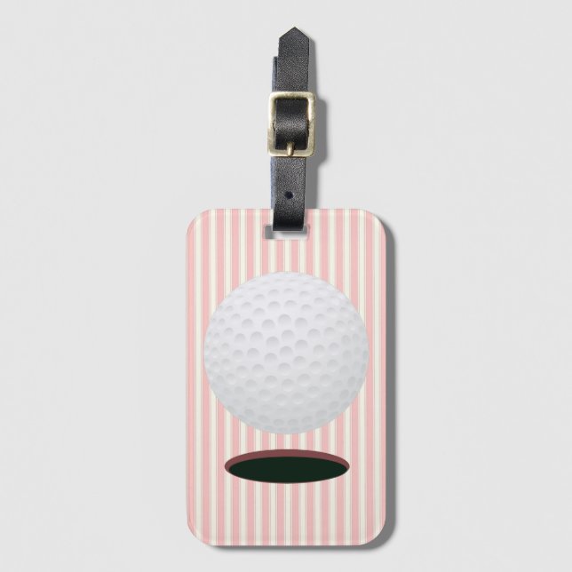 Golf Ball & Hole Luggage Tag (Front Vertical)