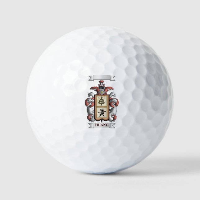 Golf Ball Huang Surname And Shield (Front)