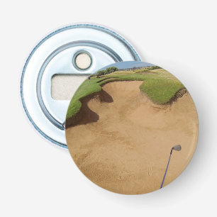 Golf Ball In Bunker, Magnetic Bottle Opener. Opener