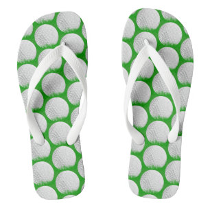 Golf Ball in Grass Pattern Jandals