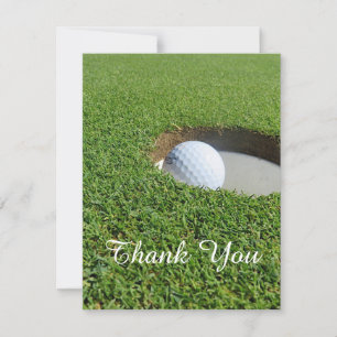 Golf Ball in hole Thank You Card