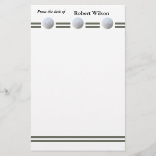Golf Ball in Triplicate Stationery