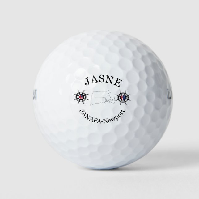 Golf Ball - JASNE-JANAFA Round Logo (Front)