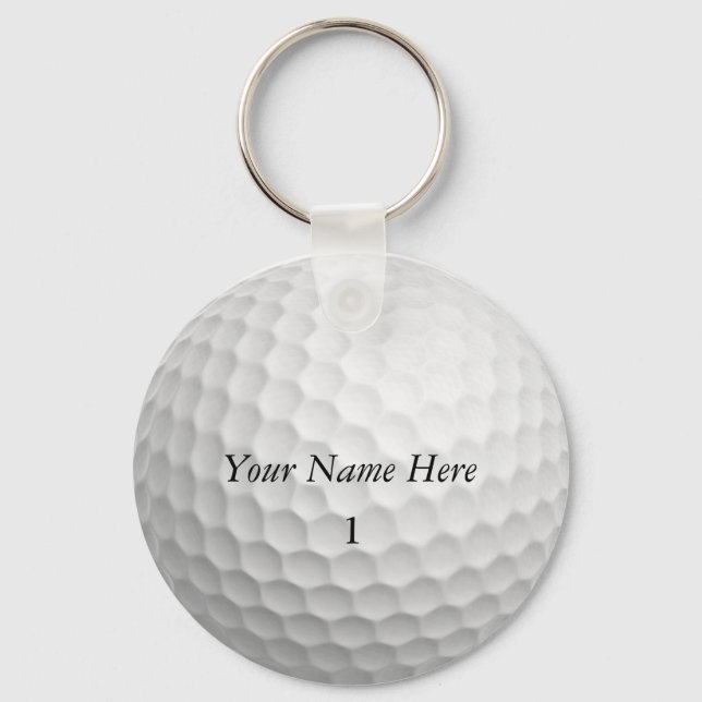 Golf Ball Keychain Customise it with YOUR NAME (Front)