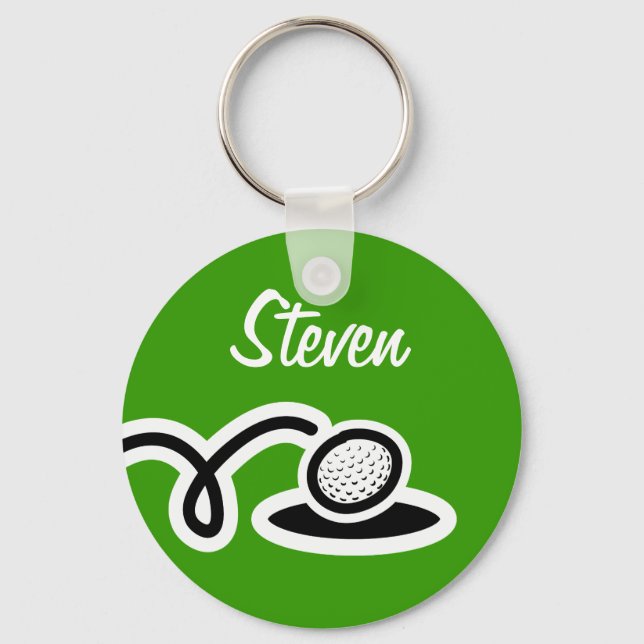 Golf ball keychain | Personalizable with name (Front)
