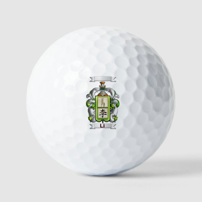 Golf Ball li Surname And Shield (Front)