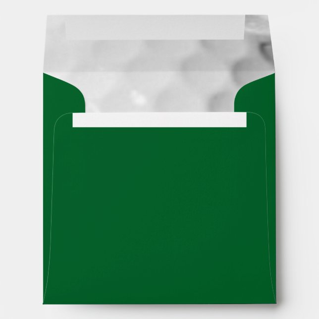 Golf Ball Look Green Personalised Envelope (Back (Bottom))