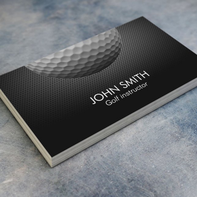 Golf Ball Metal Background Professional Golf Business Card (Creator Uploaded)