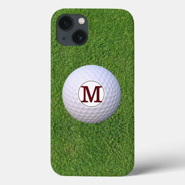 Golf ball Monogram Greens Turf Golfer Case-Mate iPhone Case (Back)
