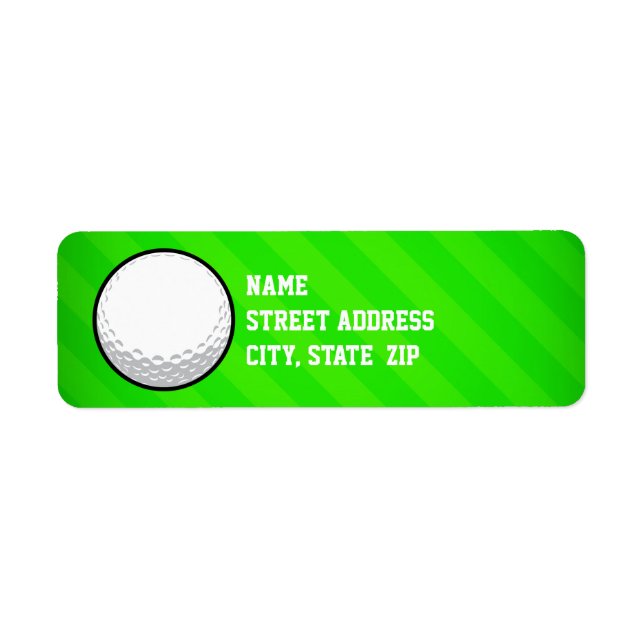 Golf Ball; Neon Green Stripes (Front)