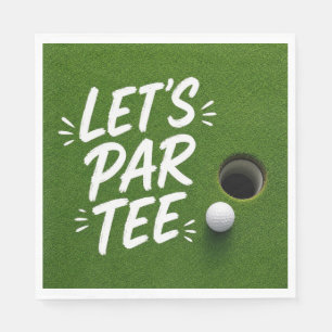 Golf Ball Next to Hole on Green Putting Grass Napkin