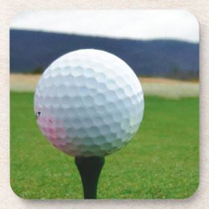 Golf Ball on a mountain golf course Coaster