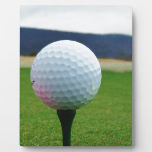 Golf Ball on a mountain golf course Plaque