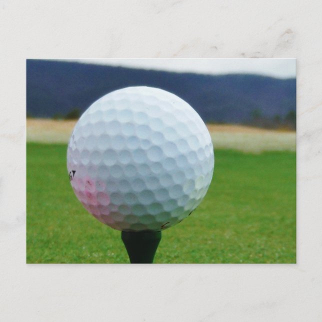 Golf Ball on a mountain golf course Postcard (Front)