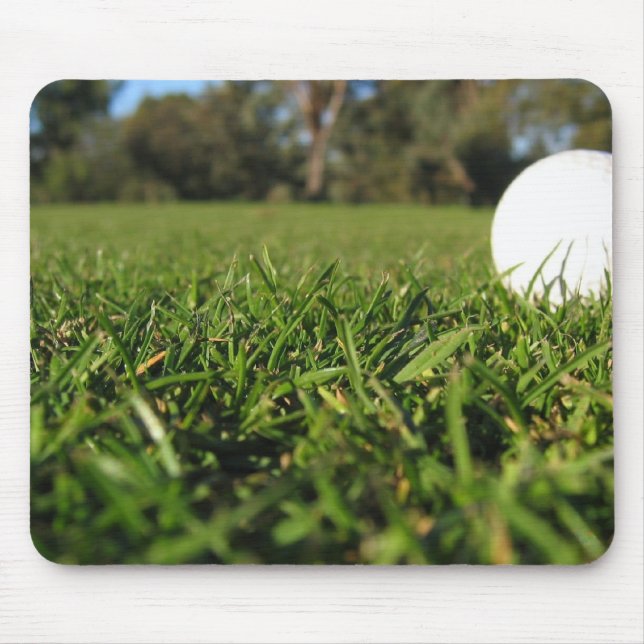 Golf Ball on Golf Course Mouse Pad (Front)