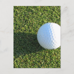 Golf Ball on Golf Green Postcard
