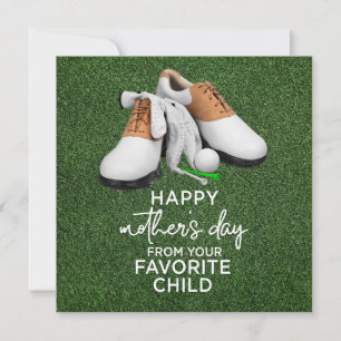 Golf ball on green Happy Mother's Day to Golf Mum Holiday Card