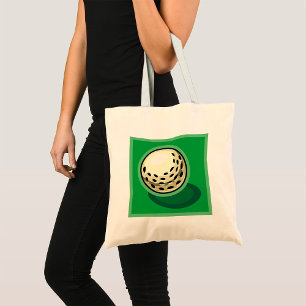 Golf Ball On Green Tote Bag