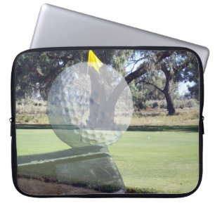 Golf Ball On Putter In A Layered Composition, Laptop Sleeve