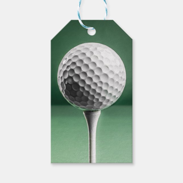 Golf Ball on Tee Gift Tags (Front)